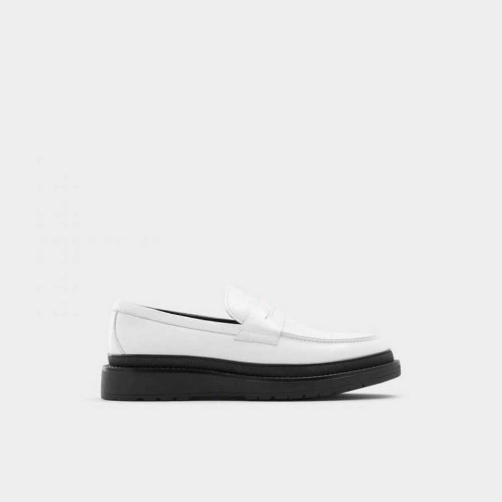 NWOB Aldo Kerouac Penny Loafer In White - Picture 5 of 11
